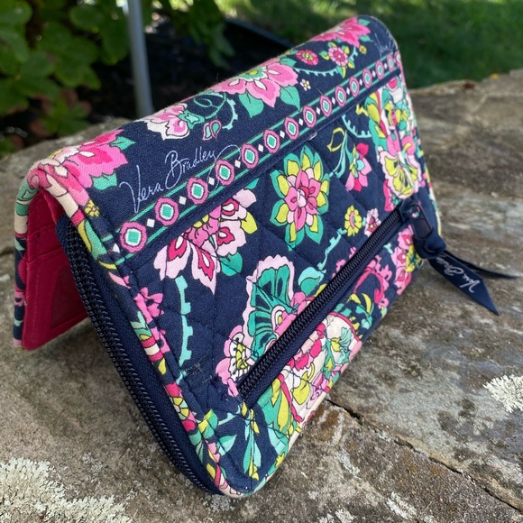 Vera Bradley, large wallet, pedal Paisley - Picture 5 of 11